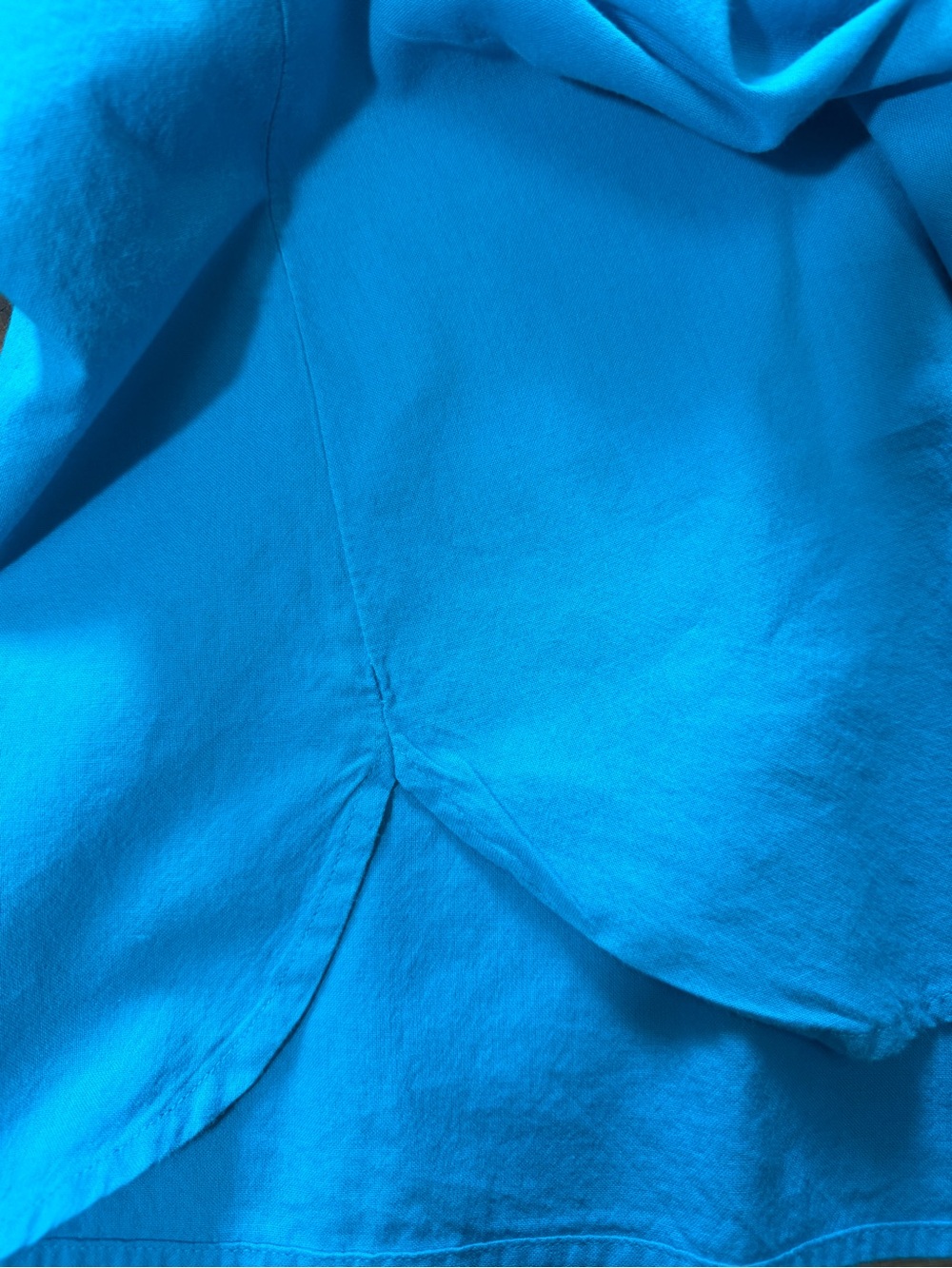 Chico's Teal Button-Front Shirt with Three-Quarter Sleeves - Picture 4 of 11